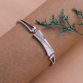 Silver Square Bar Adjustable Kada